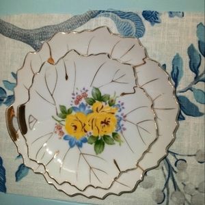 Vintage Leaf Plate Set of 2